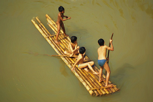 Rafting on the Mekong, southern Yunnan