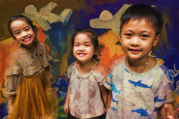 Village kids in North Vietnam