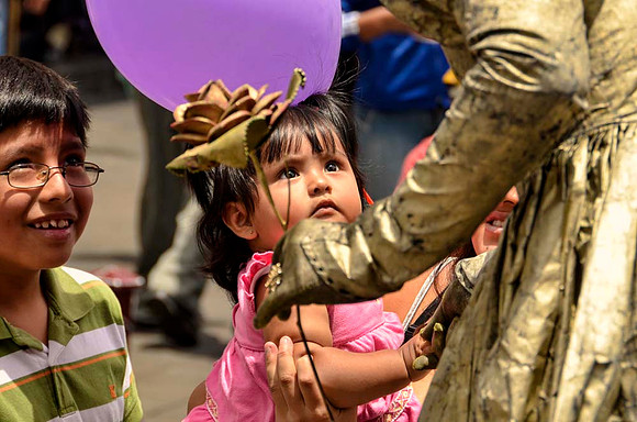 Children and the golden mime