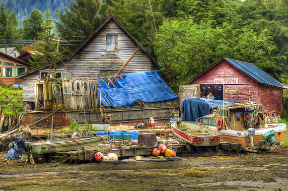 Low tide in Petersberg, Alaska