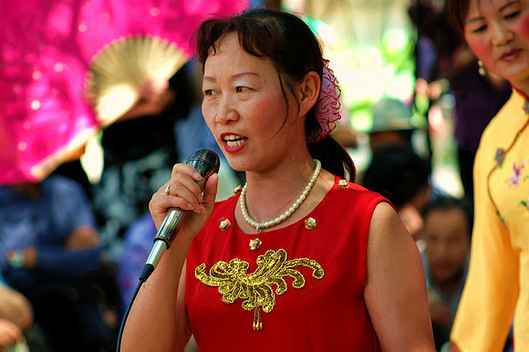 Traditional singer, Kunming, China