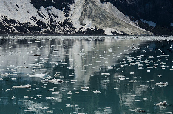 Small ice field, Marjorie Glacier, Glacier Bay National Park