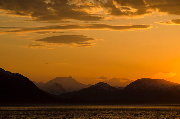 Sunset in Glacier Bay