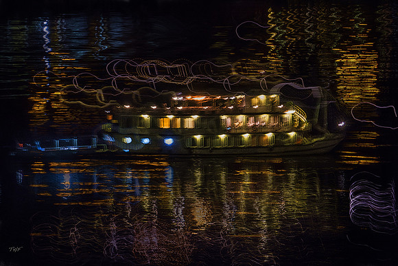 Tourist ship on Halong Bay