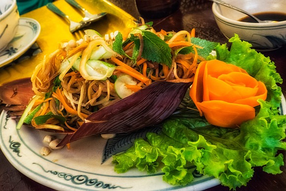 A banna flower salad