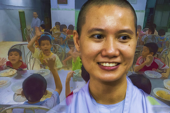 Nun at the Mihn Tu orphanage in Hue