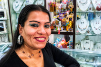 A jewelery saleswoman