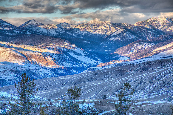 Sunset east of Mammoth Hot Springs