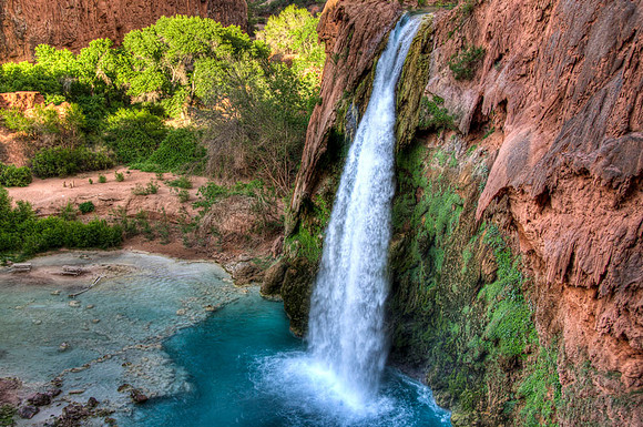 Havasu Falls in late afternoon