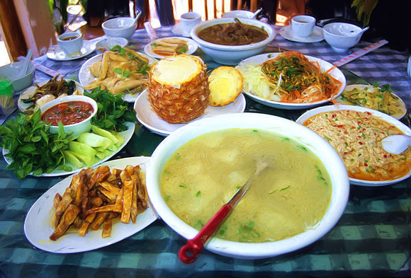 Lunch time in rural Yunnan Province