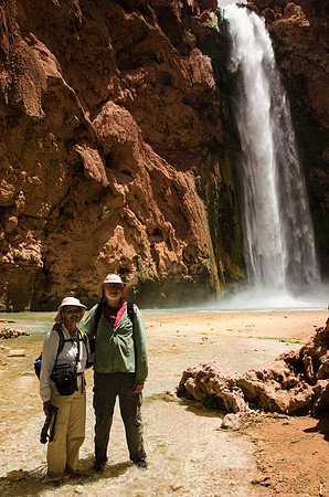 Marcia and Ted at the bottom of Mooney Falls