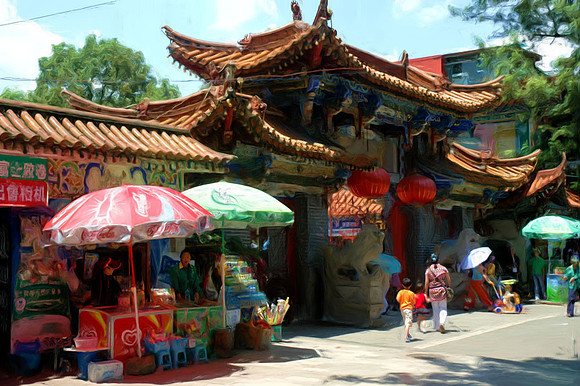 Main gate to Green Lake Park, Kunming