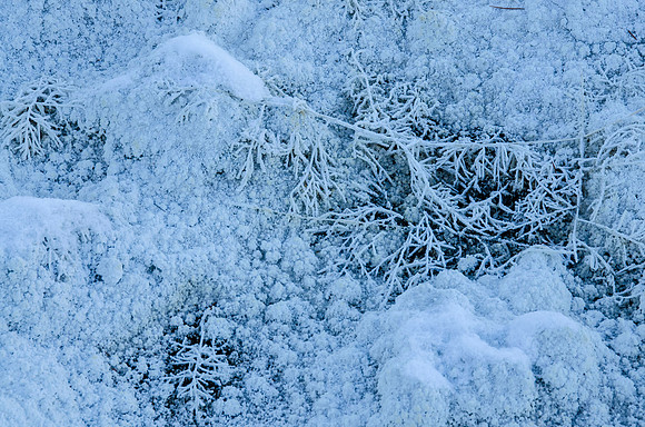 Frozen thermal spring