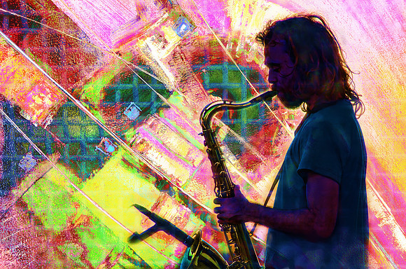 Jazz combo saxophonist