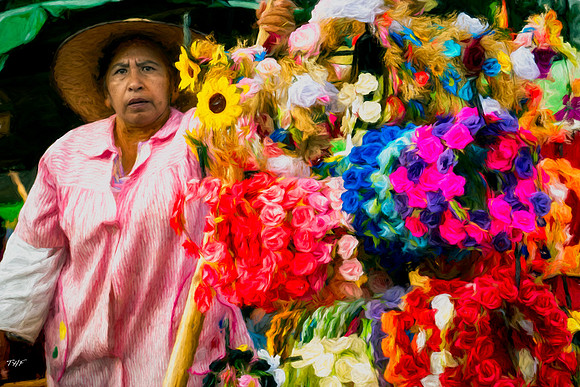 Xochimilco flower vendor