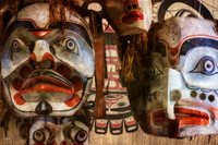 Indian masks in the Museum of Anthropology UBC