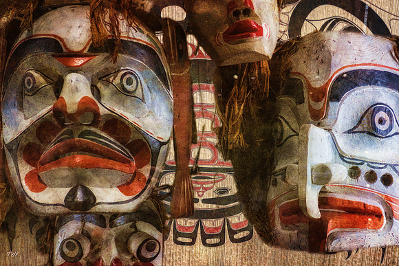 Indian masks in the Museum of Anthropology UBC