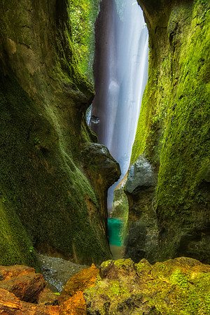 Coastal waterfall near Port Renfrew, Vancouver Island