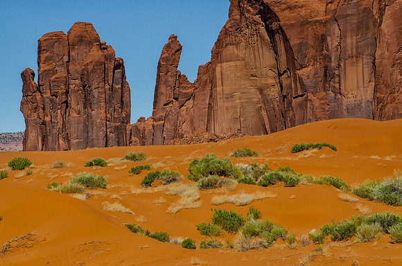 Desertscape in the Monument Valley floor