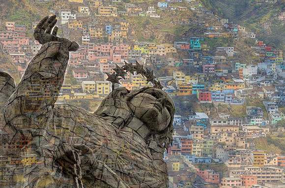 Winged Madonna and Quito barrios