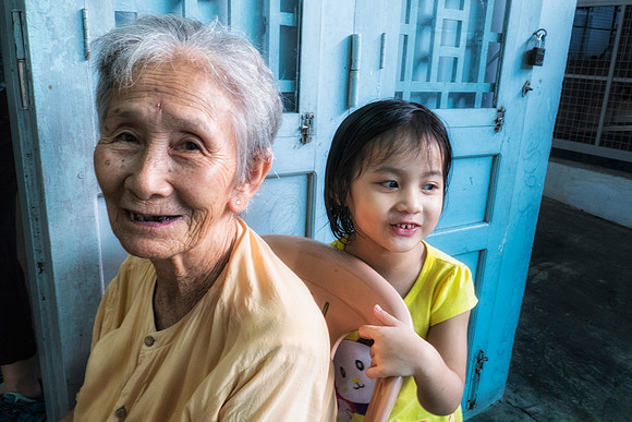 Old nun at the Mihn Tu ophanage in Hue