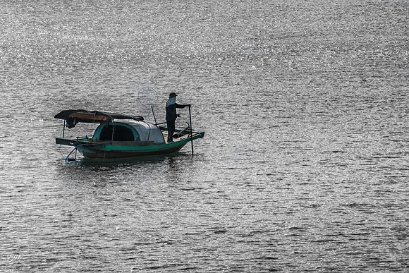 Fisherman on Halong Bay