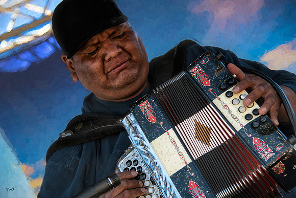 Indian accordian player