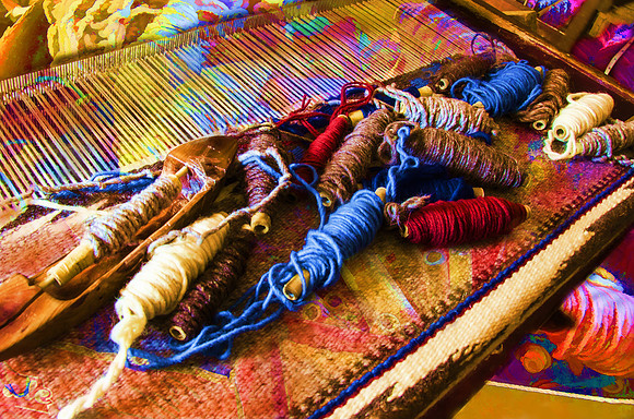 Still life in the Trujillo Weaving shop, Chimayo