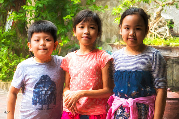 School kids in Ba Trang